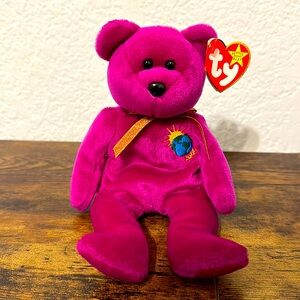 NWT 2000 TY Beanie Baby Original Millennium Bear Retired  8" RARE